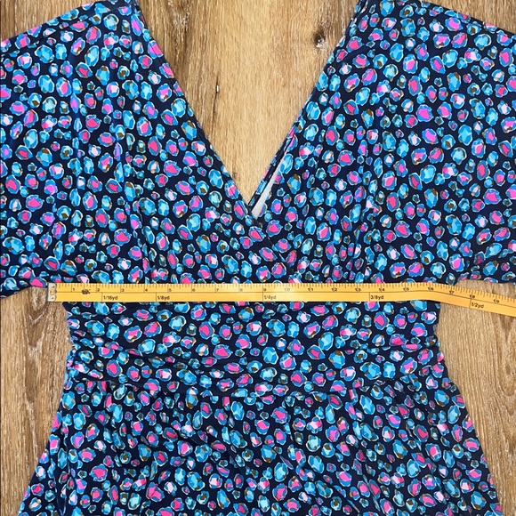 EUC Lilly Pulitzer Parigi Knit Skort Romper Seabreeze Blue Low Tide Navy Spotted - Picture 3 of 16